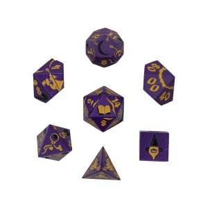LPG Dice Mage RPG Set Purple/Gold