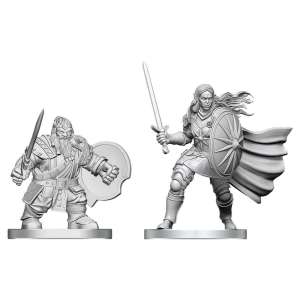 D&D Nolzur's Marvelous Miniatures: Dwarf Fighter & Orc Paladin