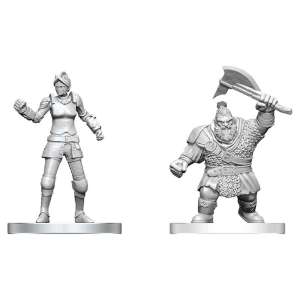 D&D Nolzur's Marvelous Miniatures: Cultist of Bane & Dwarf Zhentilar Soldier