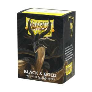 Dragon Shield: Sleeves – Matte Dual – Black & Gold