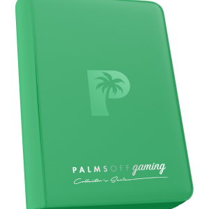 Palms Off Gaming - Collector's Series 4 Pocket Zip Trading Card Binder - Green